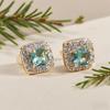 Geometric elegant square earrings for women's wedding engagement party jewelry accessories
