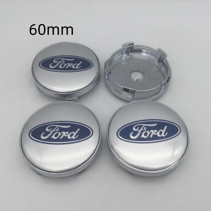KLYD4 NEW 4pcs 3D for 54mm 56mm 60mm 68mm Ford Car emblem Wheel hub Center Cap Badge covers sticker Decal styling auto Accessories