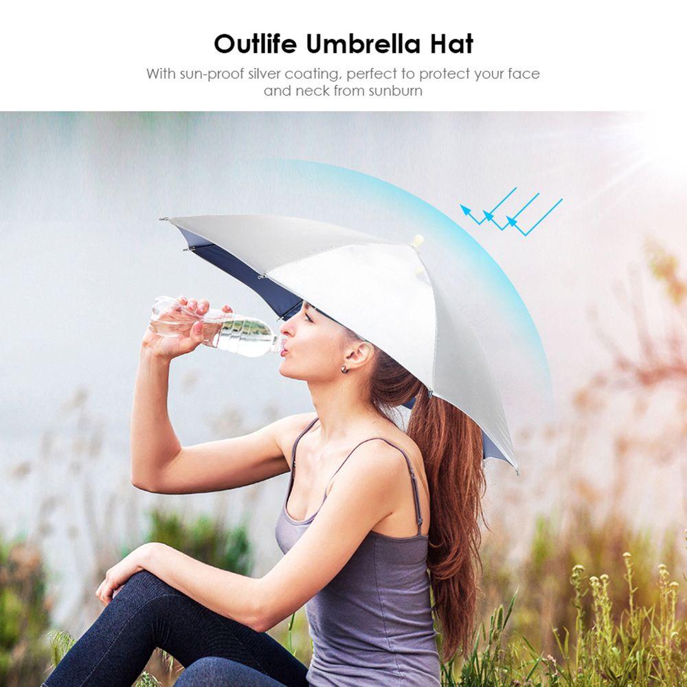 Portable Foldable UV Protection Handsfree Waterproof Umbrellas Fishing Caps Sun Hat Umbrella Cap
