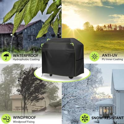 Universelle wasserdichte Grillabdeckung 4 Größen 30" 57" Verstellbare Riemen Reißfestes Oxford-Gewebe Mit reflektierendem Griff Für Outdoor-BBQ-Schutz