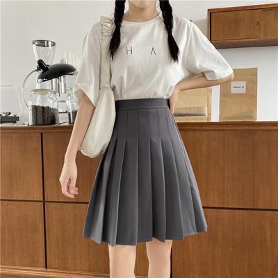 Sukně Plisované Dámské S Vysokým Pasem Letní Ke Kolenům Preppy Styl Harajuku 3XL Plus Size Šik Street Školní Cosplay Ležérní Dámské
