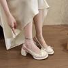 New Fairy Style Bows,fashion,high-heeled Sandals French Style Platform Shoes for Women In The Summer of 2025,paired with Skirts