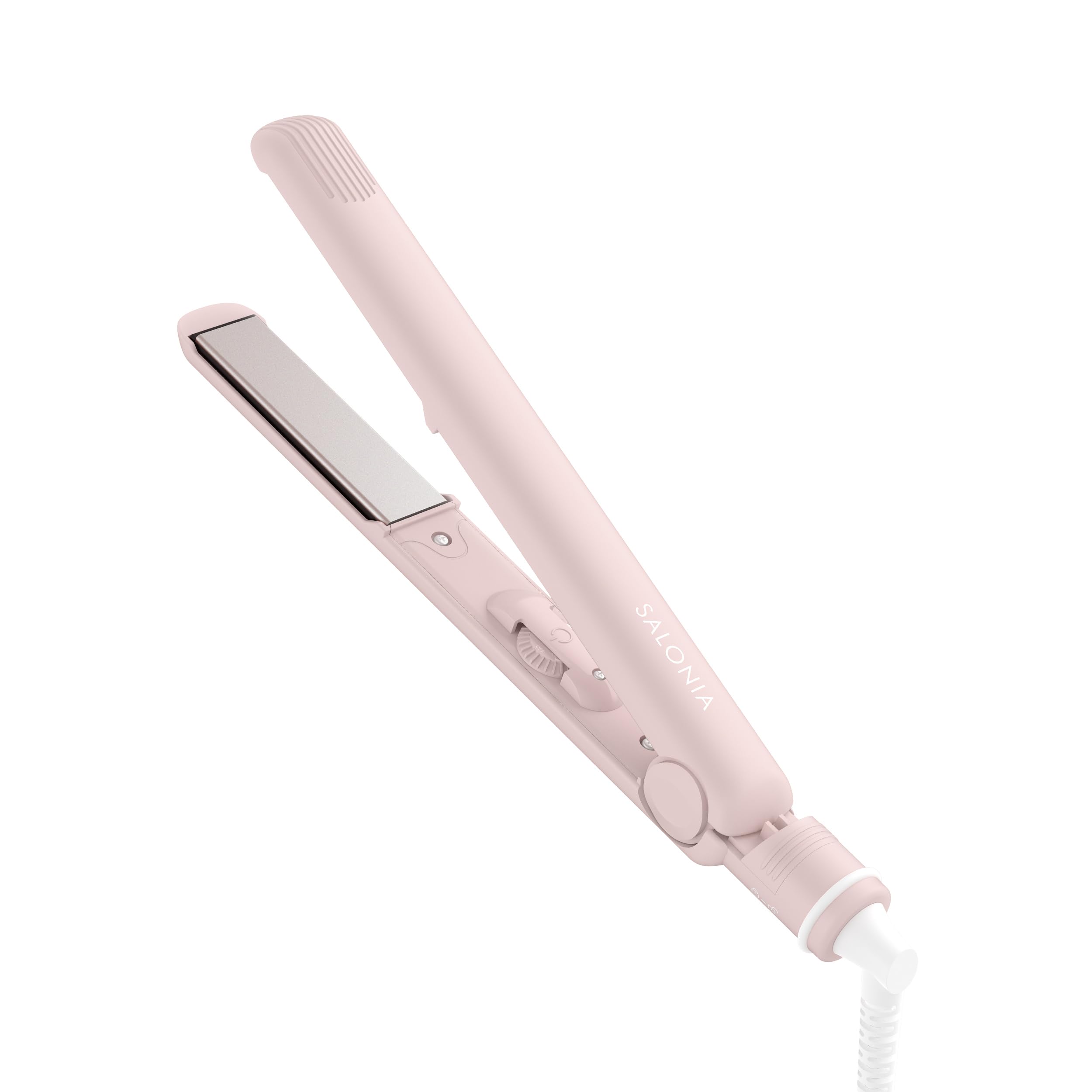 

Limited Edition SALONIA Straight Hair International Voltage Negative Coated Flow Misty Pink [2026 Spring/Summer Color] Iron, 24mm, Compatible, Ion,