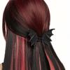 1/3pcs Gothic Bat Shark Hair Clip Punk Black Wings Hairpiece for Halloween Theme Party Ponytail Holder Claw Clips Hair Accessory