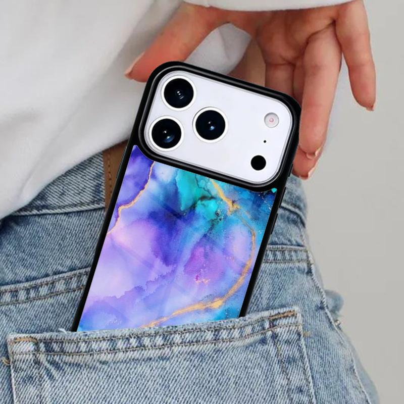 

Синий мраморный чехол для телефона для iPhone 16e 15 14 13 12 17 Pro Max Plus Air 17pro Чехол Coque iPhone 14