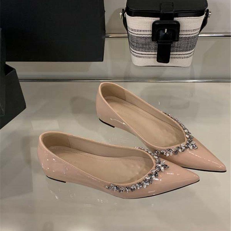 Design sense versatile and thin Doudou shoes spring and summer French evening gentle and elegant pointed flat shoes