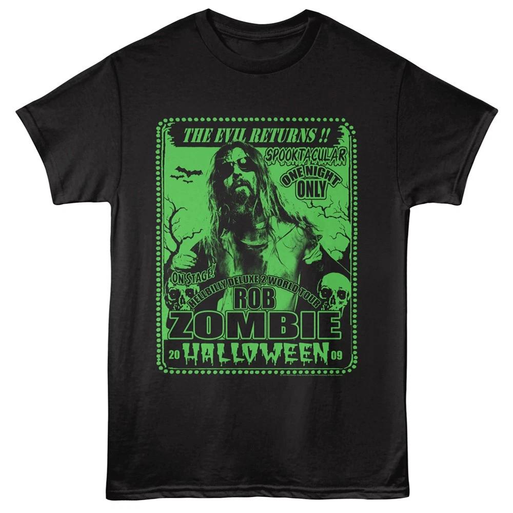 Rob Zombie 2009 Halloween Spooktacular One Night Only Men s T Shirt White Zombie 3XL