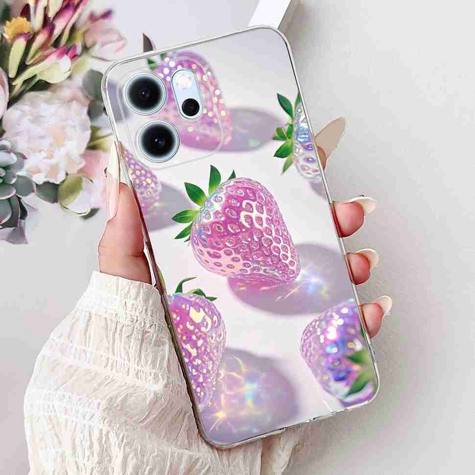 Für Oppo Reno14 F 5G CPH27436.57" Hülle Bunte Schmetterlingsblumen TPU Weiche Silikonhülle Für Oppo Reno 14 F RENO14F Handyhüllen
