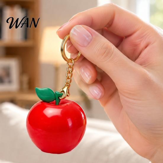 Stocking Stuffers for Kids 3D Printed Christmas Apple Ornament, Realistic Red Figurine, Fruit Magnets Multi-Purpose Keychain Fridge Magnet Desk Decor,
