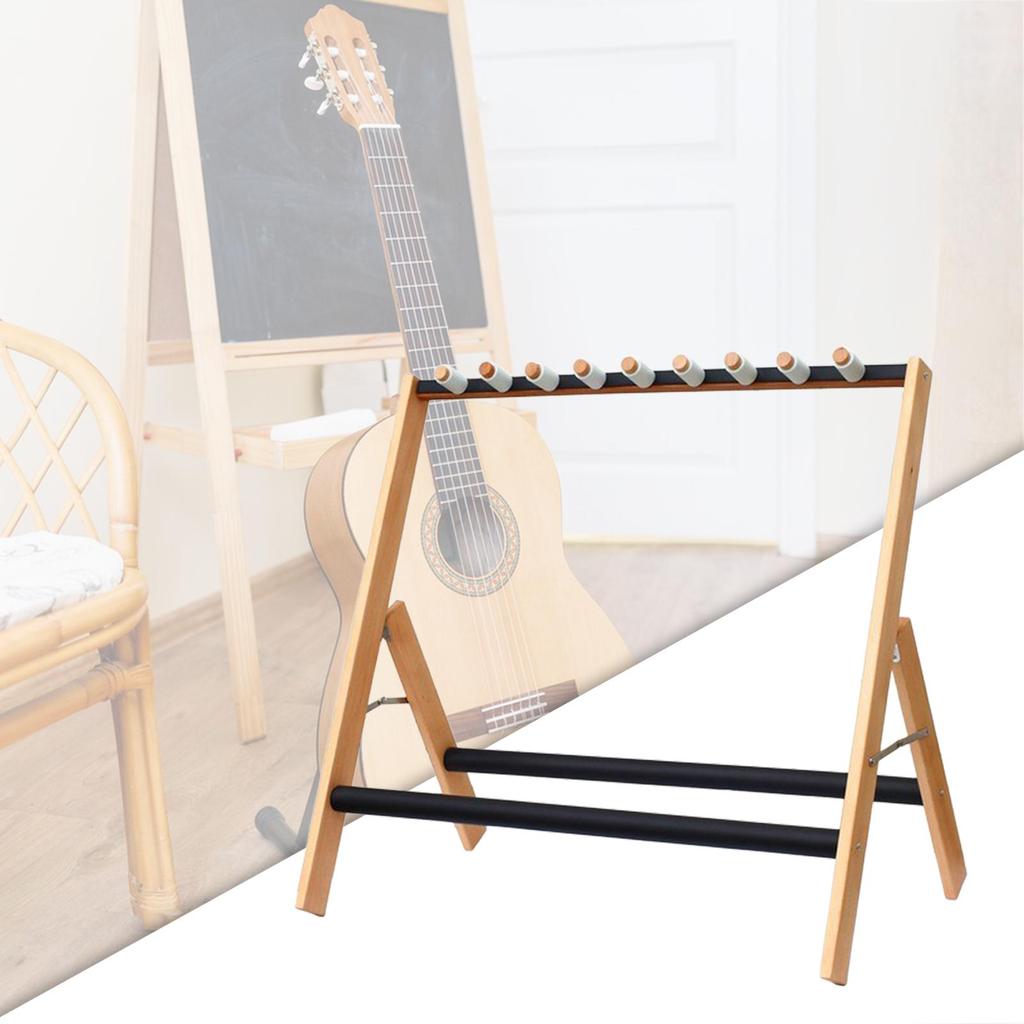 Multiple Guitar Stand Non Scratch Padding Portable Folding Removable Retainers Guitar Holder Wood for Case Bass Guitar Bag Home