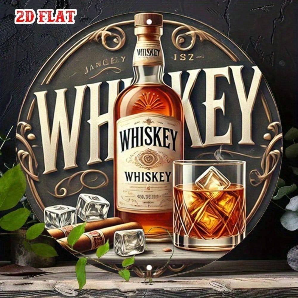 Vintage Metal Whiskey Bar Sign Retro Scotch Irish Aluminum Poster 1pc Heavy Duty Cigars Pub Decor Rustic Label Tin Sign