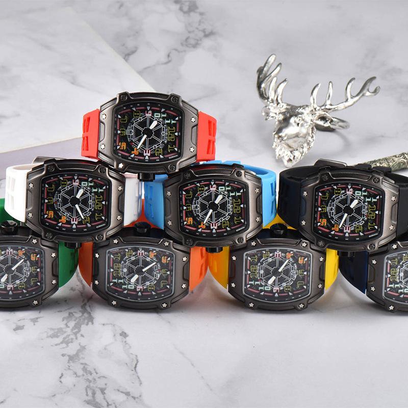 Cross-border Foreign Trade Men's Watch Men's Luminous Quartz Watch Personalized Internet Celebrity J Wine Barrel Fashion Watch