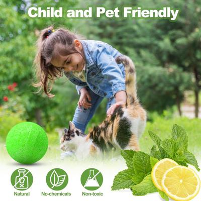 12 Stuks Kattenafstotende Ballen Langdurige Aromaballen met Pepermuntolie Hondenafstotende Bal Houd Katten Uit Tuin voor Binnen Buiten Planten Meubels
