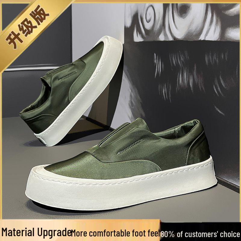 2025 Summer Men's Non-Slip Breathable Canvas Sneakers with Thick Sole