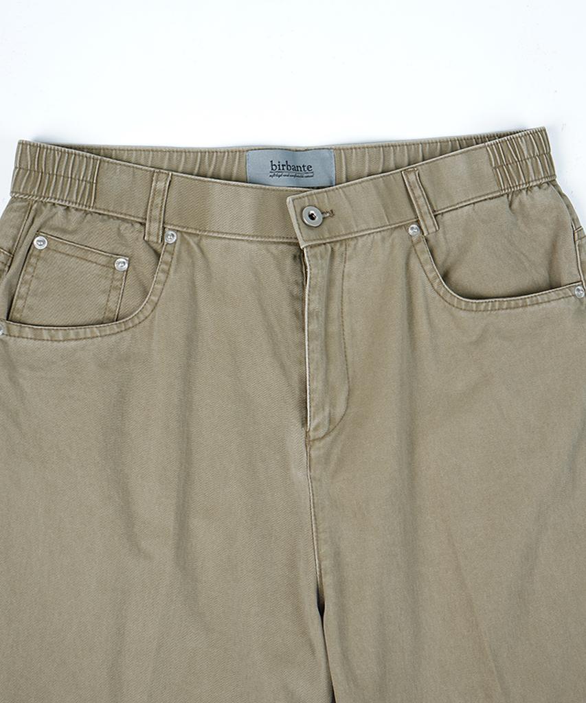 BIRBANTE Centercris C.L Fit Elastic Waist Chino Pants - Beige