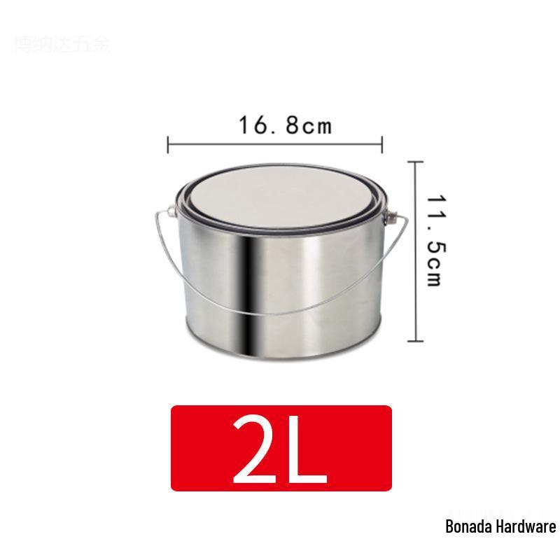 Secchio Vernice Lattice con Coperchio - Piccolo Contenitore Metallico Rotondo per Campionamento Asfalto (0.1-20L)