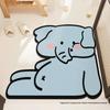 Non-Slip Cartoon Bathroom Door Mat - Absorbent Diatomaceous Earth Floor Rug