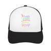 Pastel Easter Bunny Paw Quote Mesh Baseball Cap Casual Hat Outdoor  For Womens Unisex FeUnisex