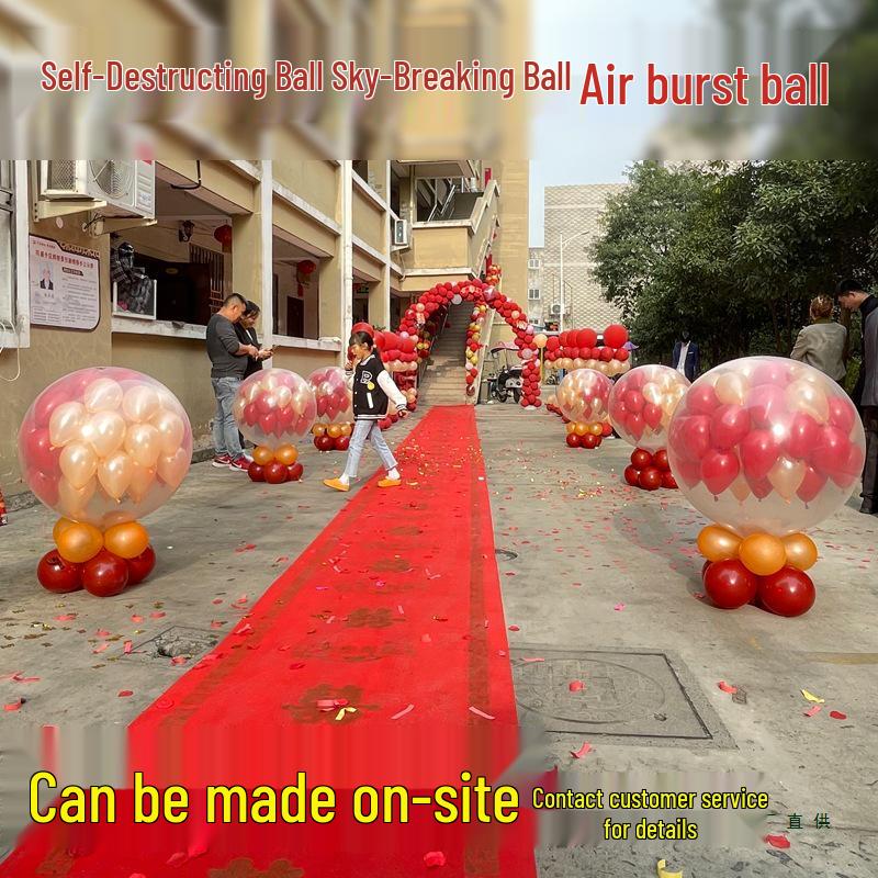 Outdoor Wedding Sky Explosion Balloons Set: Helium Balloons with Complete Assembly Tools for Hotels and Bridal Events