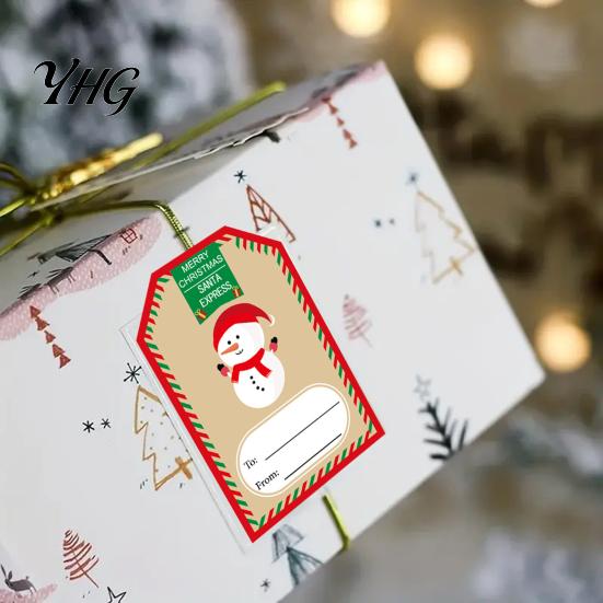 Present Sealing Stickers 250PCS/Roll Christmas Tags, Self Adhesive Labels with Writing Surface, Holiday Envelope Seasonal Packaging for Decorative