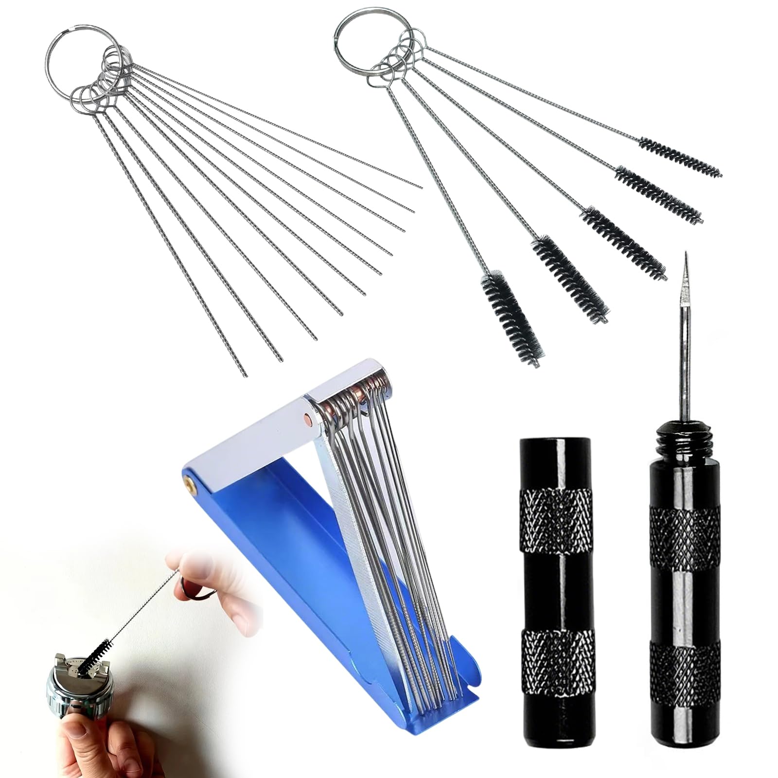 DACAIFH Carburetor Cleaning Tool Set Corrosion Resistant Cleaning Needle Cleaning чёрный