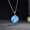 Women Round/Moon Shape Blue Sky Cloud Eagle Pendant Jewelry Gift Chain Necklace