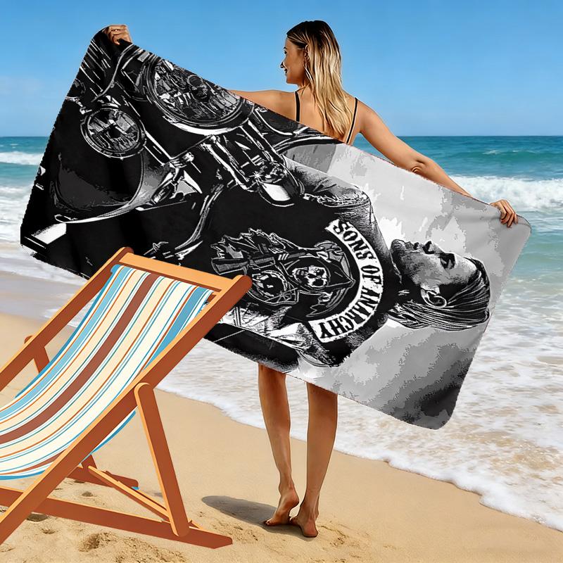 Rebellion Brotherhood Beach Towel Soft Outdoor Camping Swim Absorbent Bath Towel Outdoor Pool Towel Fashion Outdoor Picnic Beach Mat