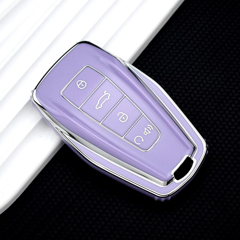 TPU Car Key Cover CaseShell Fob Protector for Geely Coolray Atlas Boyue NL3 Emgrand X7 EX7 SUV GT GC9 Borui Accessories