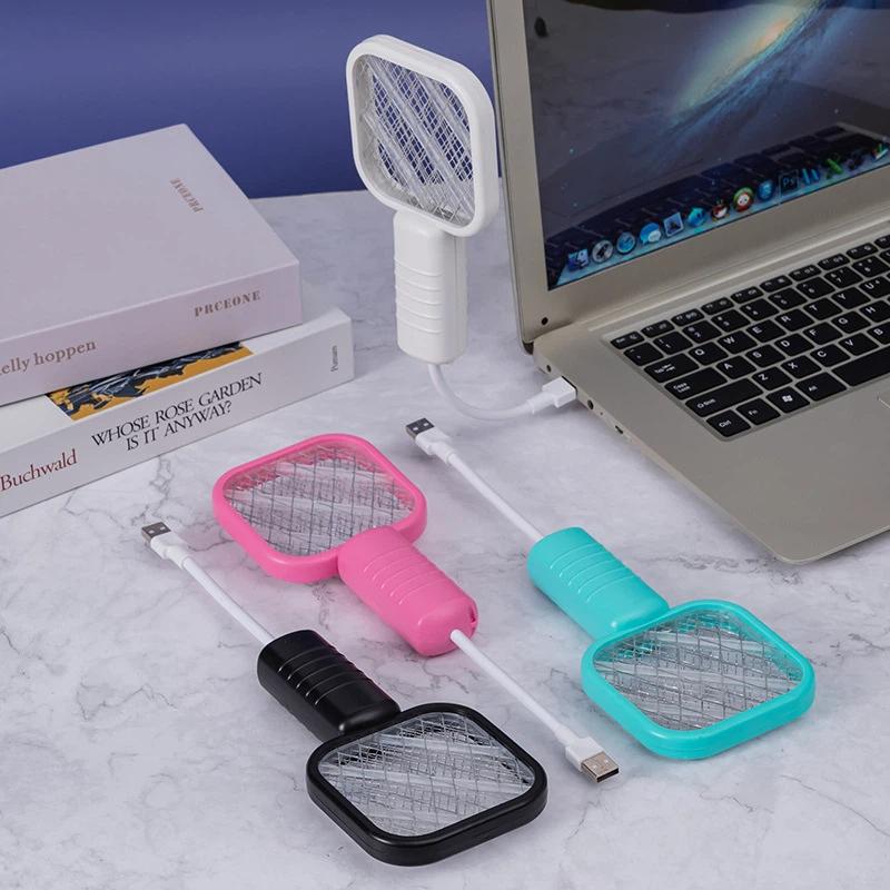 Summer New Usb Uv Light Mosquito Swatter Trap Portable Killer Lamp Electric Shock Mini Fly Bug Zapper For Bedroom Outdoor