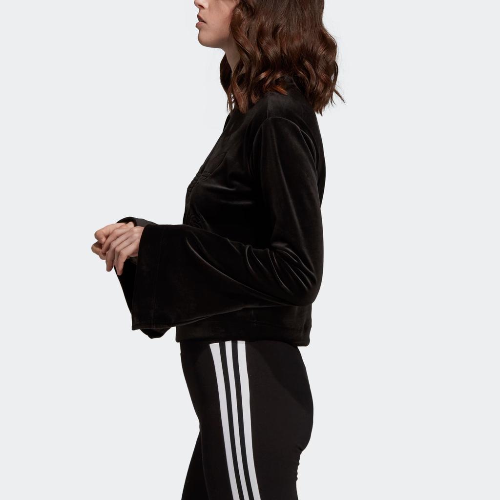 adidas Originals Serie Maglione Tinta Unita Delicato sulla Pelle Comodo Pullover Felpa Donna maglione Nero EC1899