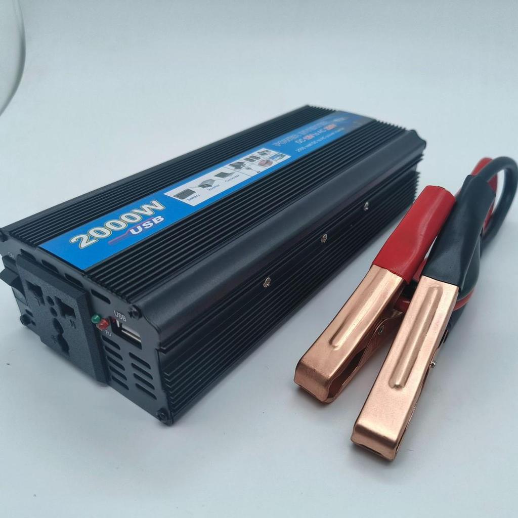 2000W 12V to 220V Modified Sine Wave Car Inverter for Outdoor Solar Power Use