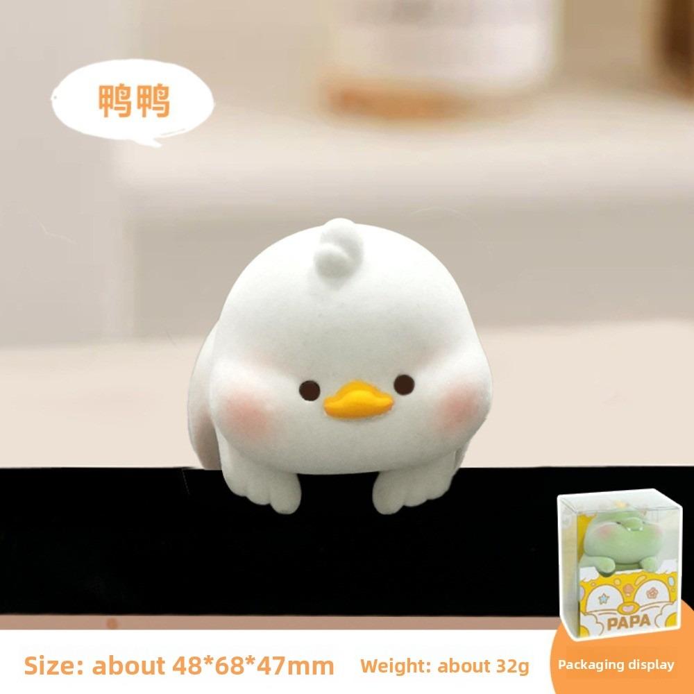 Animal Model Computer Monitor Topper Flocking Center Console Doll  Desk Decoration