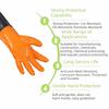 Heavy Duty Long Rubber Gloves Non-Slip Thickened Drain Cleaning Gloves Velvet Lining 70cm Rubber Work Gloves Gardening