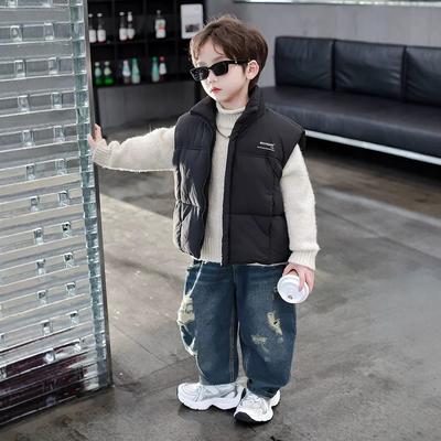 Children's Down Cotton Vests, Thick Vests for Boys and Girls Autumn and Winter