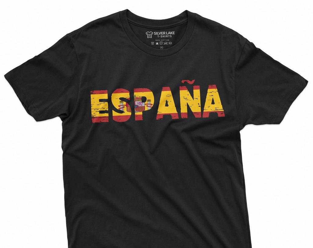 Spain T-shirt Espana Tee España Football Soccer TeeShirt Spanish Flag Patriotic National Independence Day Tee