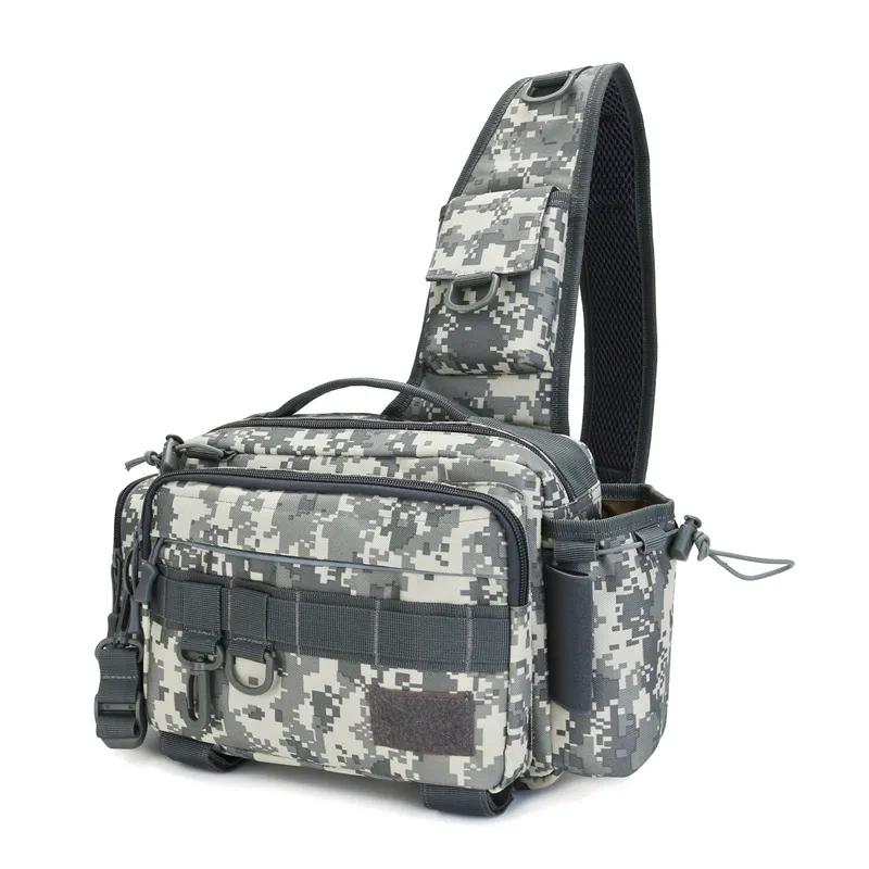 Fiskestangvesker for menn Enkel skulder Luya fiskesnelleveske Crossbody-veske Fiskereiseskuldervesker Oppbevaring