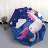 1pc Unicorn Fantasy Night Sky Umbrella with Plastic Handle,Suitable for All Seasons UmbrellaPT441