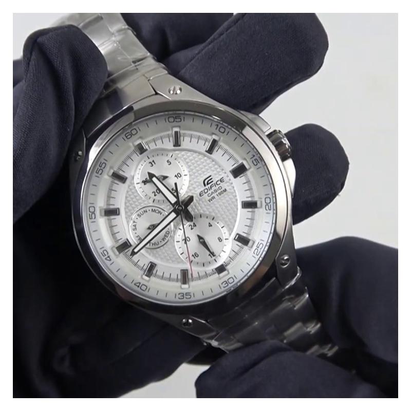 Casio CASIOEDIFICE Series Classic Fashion Digital Dial Pointer Watch Quartz Movement Stainless Steel Strap Japanese and Korean Watch Men's EF-326D-7AV