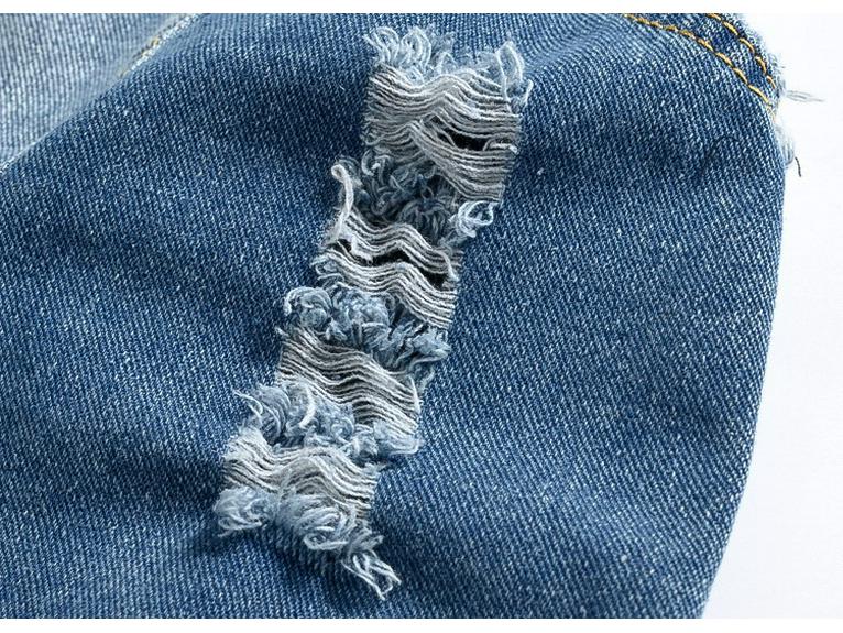 Pánská světle modrá motocyklová vesta s denimovým vzorem - korejský styl, velká velikost