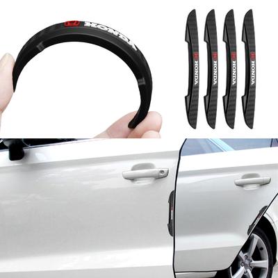 4Pcs Car Door Anti-scratch Protection Strip Anti-collision Rubber Sticker For Civic Fit Jazz Accord Odyssey Mugen CRV Jazz