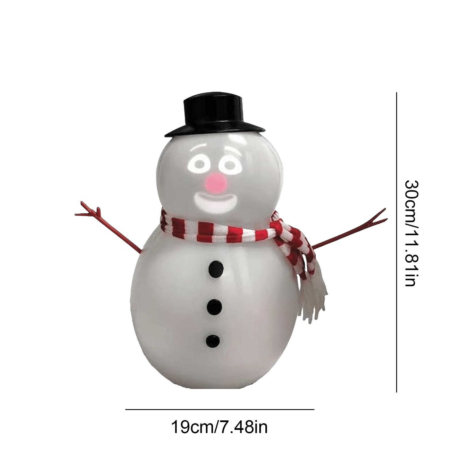 

Christmas Winking Snowman Statue with Built-In Projector Speaker Singing Interactive Sculpture Cute Animated Snowman Ornament