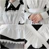 Lunari Hausmädchen Outfit Lang und Lolita Cosplay Größe M 3-teiliges Set, Ärmel, Kleid, Schürze, Haarband, Kostüm, (M)