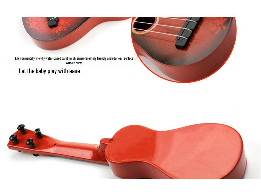 Children's Educational Wood Grain Ukulele with Steel Strings