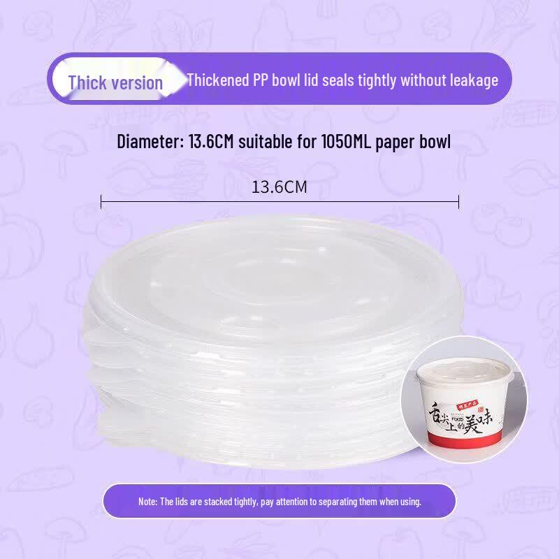 Thickened Disposable Food Bowls with Lids