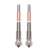 2PCS Bimetal Nozzle Replacement for QIDI Q2 Q2C 3D Printer 0.6mm Hardened Steel Nozzle with Ceramic Throat Tube High