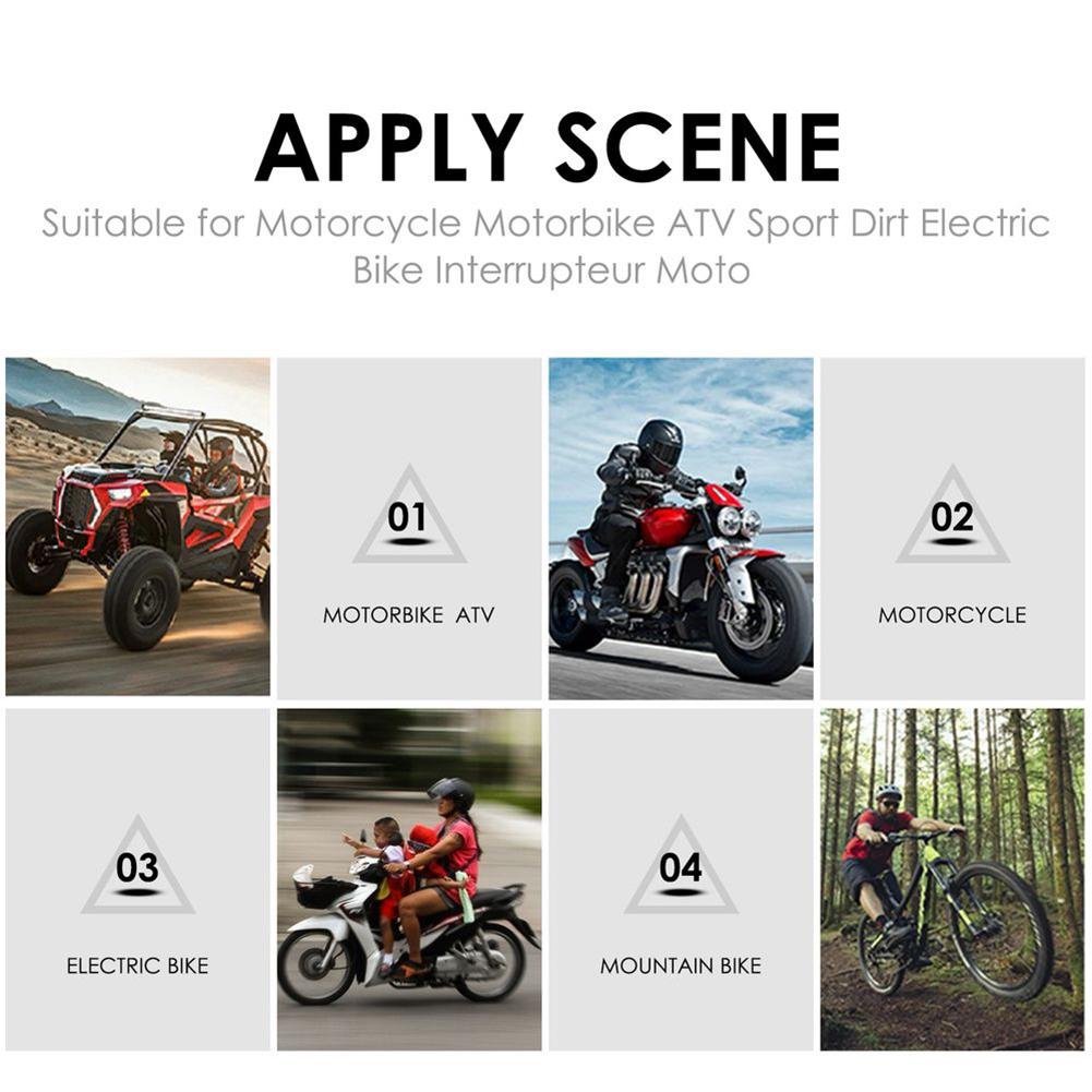 Motorcycle Handlebar Headlight Switch Motorbike Fog Spotlight On/Off Switch Aluminum Alloy Switch For 12V 22mm Scoote