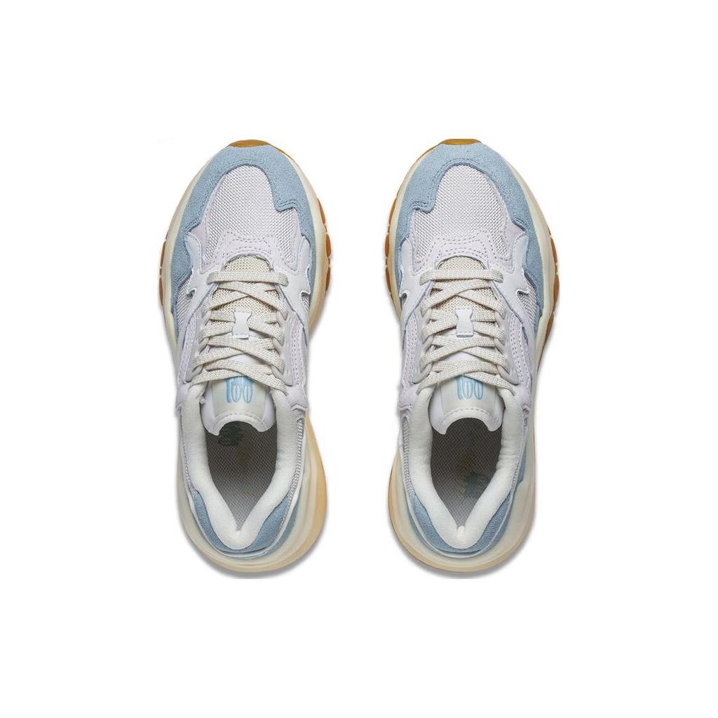 New LiNing Mountains And Seas Durable Breathable Low Top Sports Casual Shoes Women's White Cyan AZGT008-4