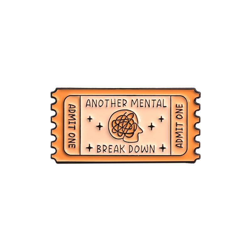 Creative Colorful Stamp Shaped Enamel Badge Personalized Unique Letter Brooch Pin For All