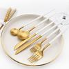 White Gold Dinnerware Knife Dessert Fork Coffee Spoons Tableware Butter Knife Cake Fork 1pcs 18/10 Stainless Steel Cutlery Set