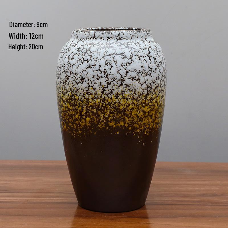 European Minimalist Ceramic Floor Vase for Living Room - Ikebana & Dried Flowers